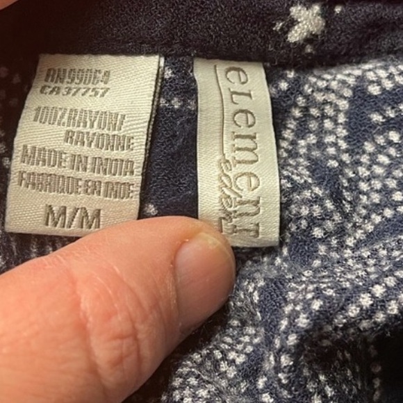 Element Eden Black and White long sleeve short dress Women’s Size M - Picture 5 of 6